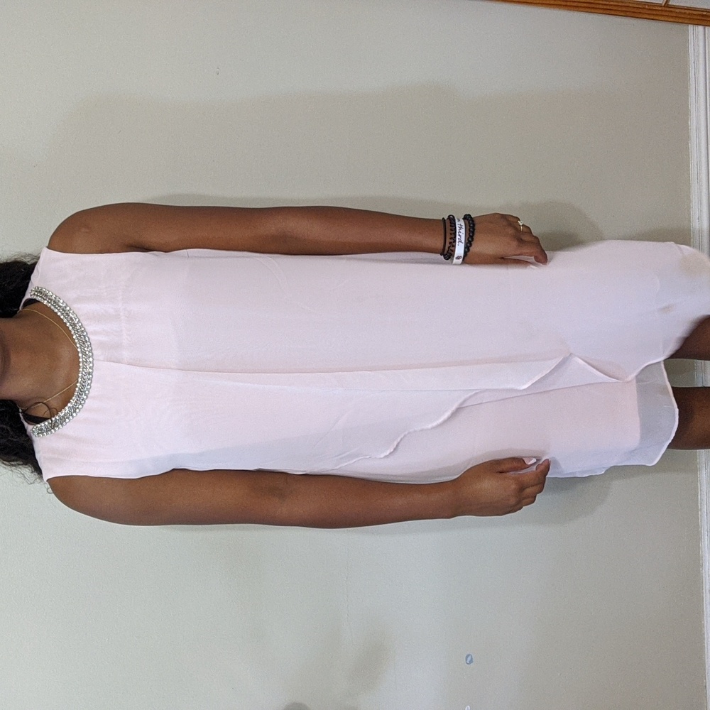 Pink chiffon dress